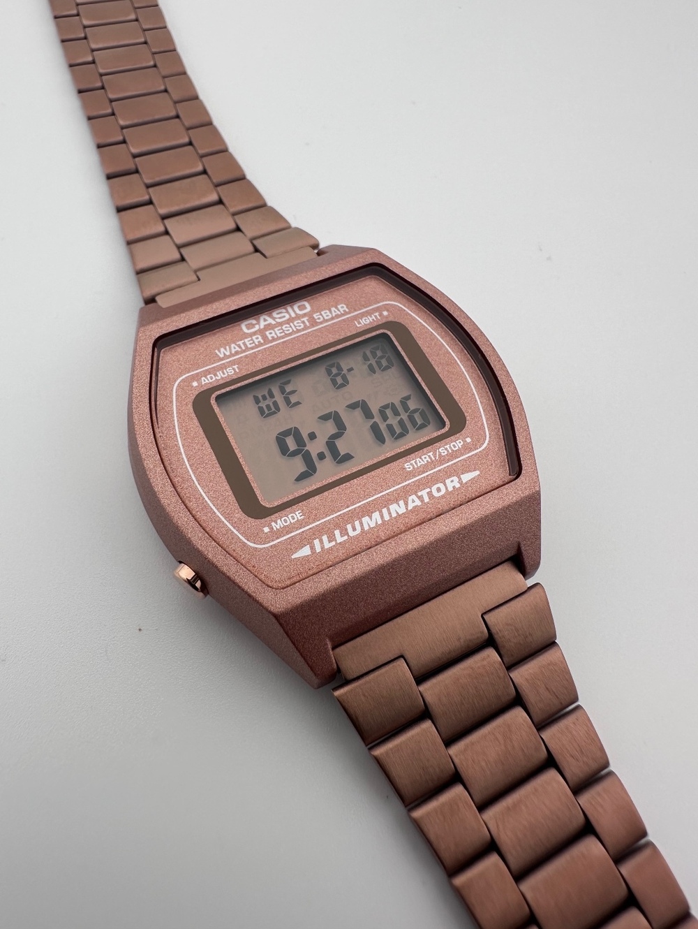 Casio B640WC-5A Rose Gold Digital Watch, Retro Unisex Stainless Steel Watch - Picture 2 of 9